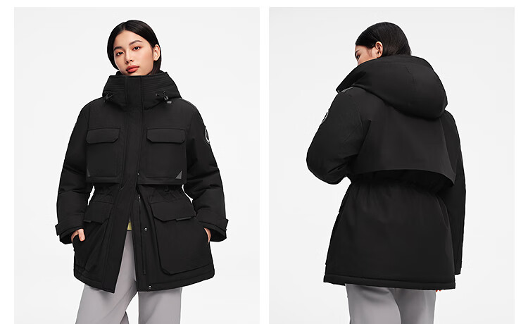 Bosideng Off-Season Extreme Cold 90% Goose Down Women's Winter Thickened Hooded Short Jacket Celebrity Style 25