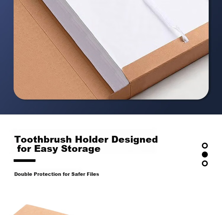 TRNFA Kraft Paper A4 Domestic File Box, High-Quality 520g Thickened Paper Document Storage Box, 60mm Economical, Pack of 10 8