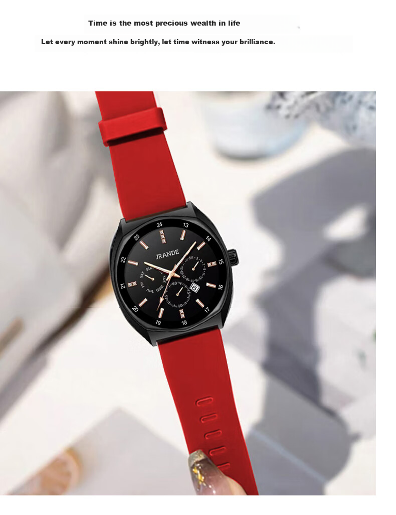 Gelangdi Student Watch Unisex Exam Silent Luminous Mechanical Quartz Wristwatch Civil Servant Valentine's Day Gift 10