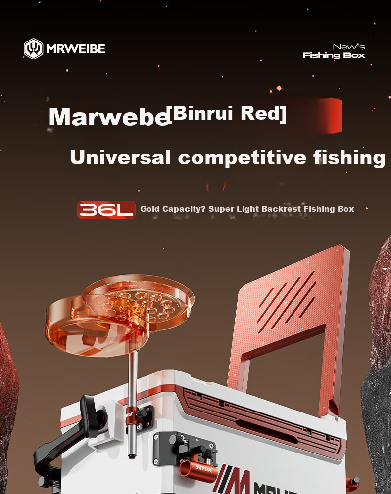 Maweibei Complete Fishing Tackle Box, 2026 New Model, Multi-Functional Ultra-Light Wild Fishing All-Terrain Four-Wheel Adjustable Integrated Live Fish Box 2