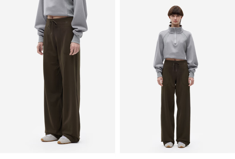 Bananain [Liu Haocun Same Style] Hot Skin 301+ Women's Thin Fleece Straight Casual Pants Draped Long Pants Autumn Winter New Arrival 4