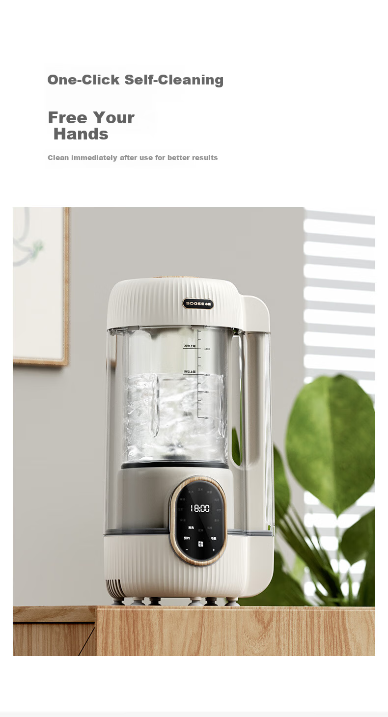 Xiaozhi Low-Noise Washless Blender, Large Capacity for Home Use, Noise Reduction, Quiet Operation, Heating Food Processor, Fully Automatic Baby Food Maker, Juicer, Soy Milk Machine, Mixer, Multifunctional SP03 15