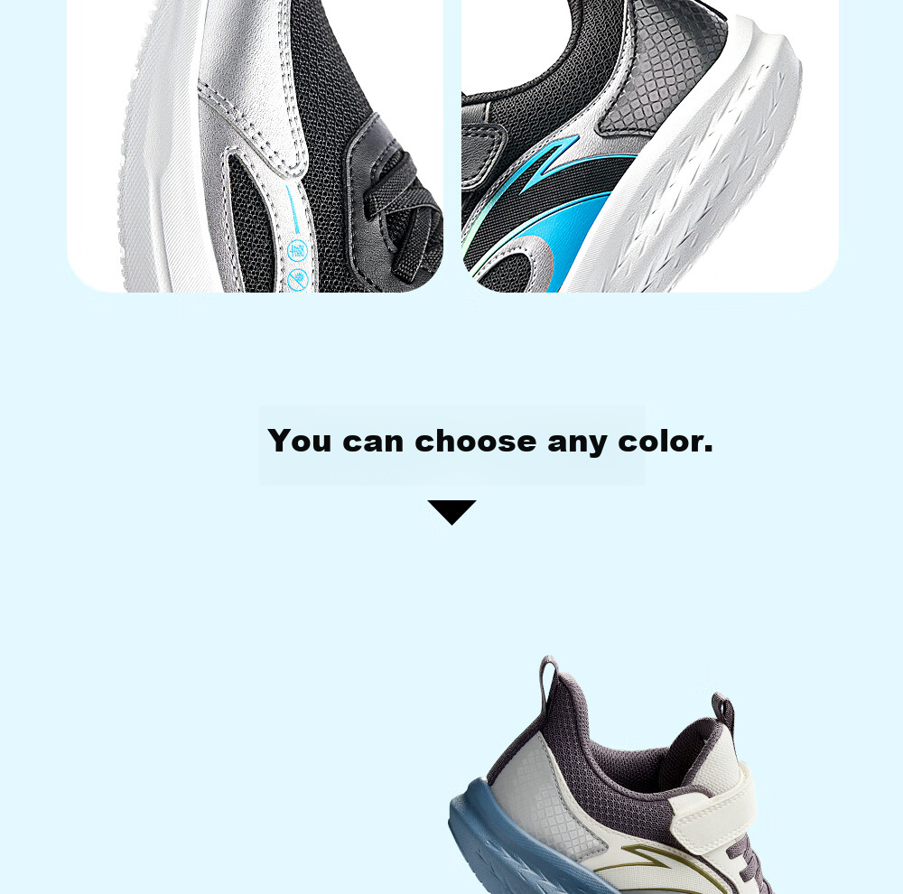 Anta Kids Boys Big Children Running Shoes 2025 Breathable Comfortable Durable Mesh Sports Shoes A12535515 12