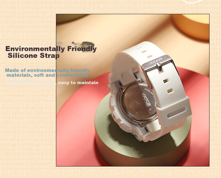 Julius Watch for Women, Instagram Style Unicorn Fashion Sports Student Luminous Unisex Electronic Watch White JA-1276A 16
