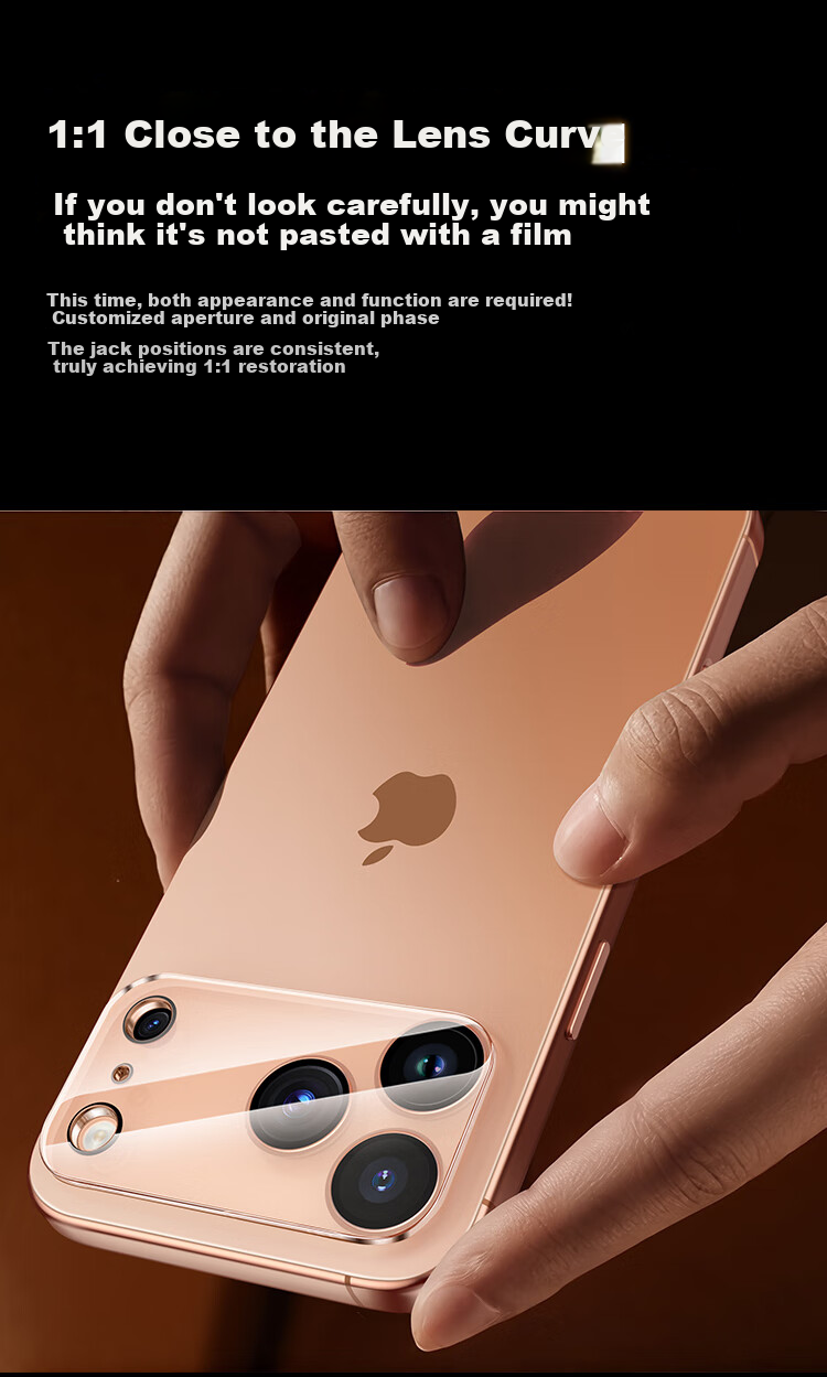 Baseus [AR Anti-Reflective | Full Lens Protection] IPhone 17 Pro Max Camera Lens Film, Apple 17 Pro Max Rear Camera Protective Film, High Definition, Scratch-Resistant, 2 Pieces Per Pack 4