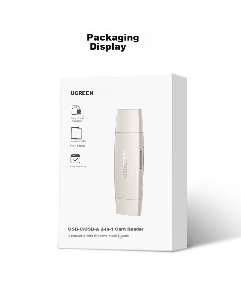 UGREEN USB/Type-C Card Reader 3.0 High-Speed SD/TF Dual-Reader Multifunctional Compatible with Computers, Phones, Apple 17/16/iPad Supports Camera, Surveillance Recorder Memory Card 27
