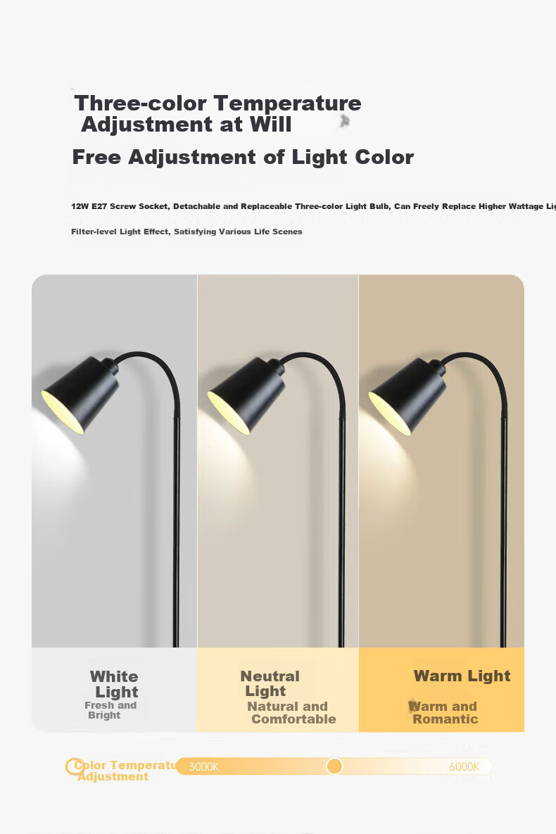 Bolanger Floor Lamp, Study Eye Protection Desk Lamp, Creative Living Room Lamp, Modern Minimalist Bedroom Bedside Lamp, Popular Study Room Standing Lamp Fixture 6