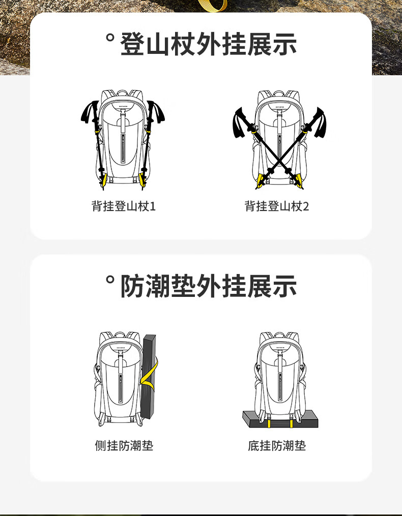 BOSTANTEN Lightweight Hiking Backpack Men Colorblock Outdoor Cycling Climbing Travel Large Capacity Hiking Daypack Women 1