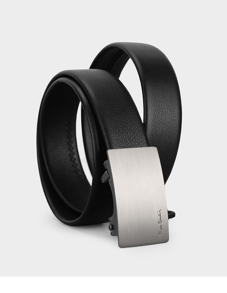 Pierre Cardin Men's Inner-Wear Leather Belt, Genuine Cowhide, Fashionable Automatic Buckle Waistband, Birthday Gift for Me 8