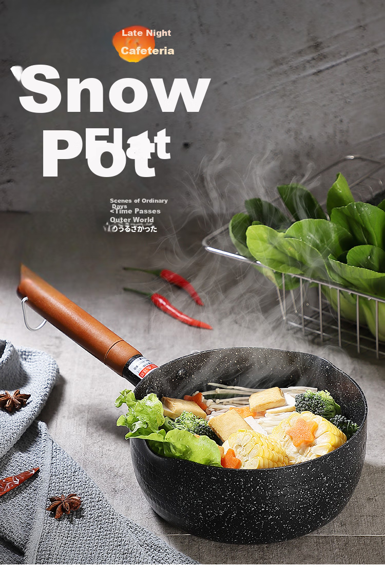 MAXCOOK Snowflake Pot, Hammered Stainless Steel Milk Pot, Noodle Soup Pot, Baby Food Pot, Compatible with Stove MCJ4503 1