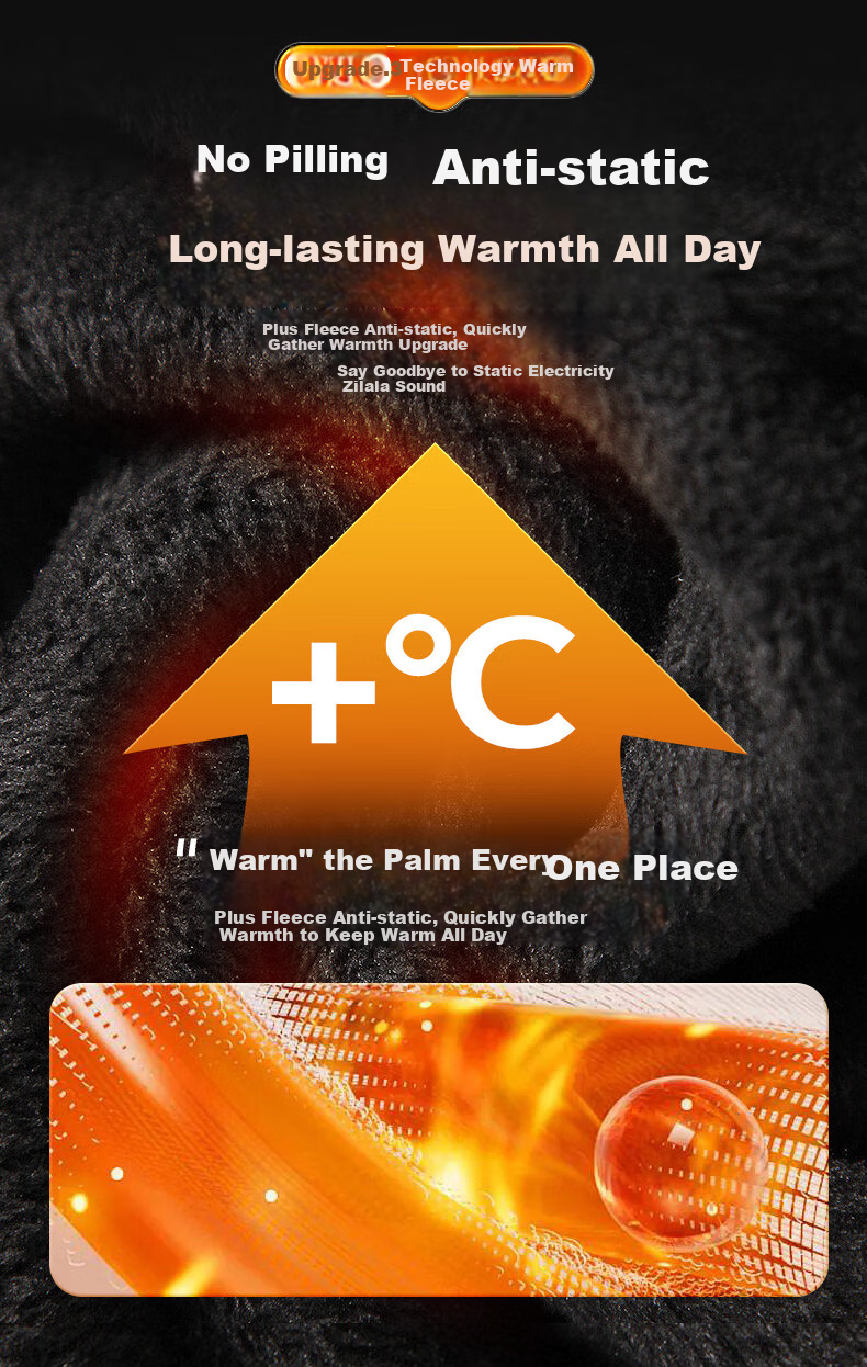 Li-Ning Cycling Gloves, Winter Warm Windproof Cold-Resistant, for Bicycle Riding, Leather Outdoor Sports Touchscreen Training Gloves, Full-Finger 6