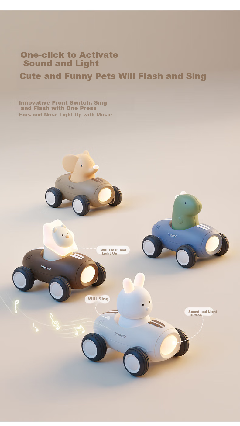 YEEHOO Baby Inertia Glider, Infant Toy Car Gift Box, Children's Small Car Model, Push Car, Birthday Present 5
