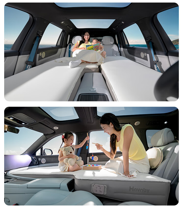 Havnby Anwen White Inflatable Mattress for AITO M7 M8 M9 Car Self-Driving Outdoor Camping Vehicle Air Cushion Bed Set 15