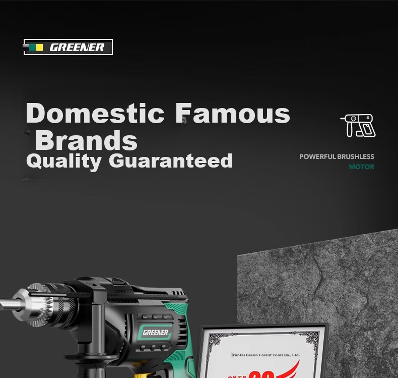 GREENER 710W Impact Drill, Electric Drill for Holes in Concrete, Household Electric Drill, Power Screwdriver, Wall Drilling, High-Power 3