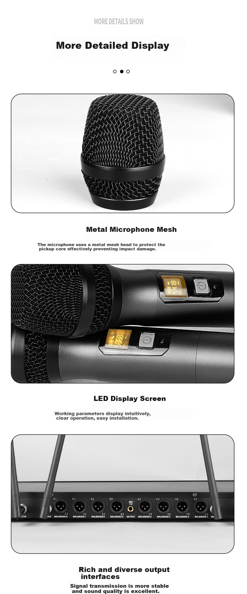 Depusheng DF208 Professional Wireless Microphone, One-To for Stage Performance, KTV Singing, Training, Video Conferencing, Hosting, School And Home Use, Frequency-Modulated Handheld Microphone with Anti-Howling Metal Desig 11