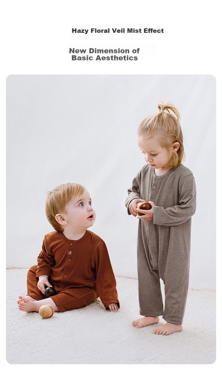 Babylove [Zongxiangsi Rou] Baby Romper, Autumn And Winter Wool Clothing, Baby Onesie, Home Sleepwear, Undershirt 7