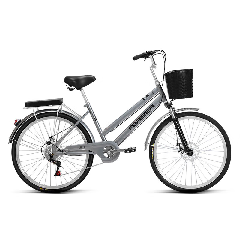 FOREVER City Commuter Bicycle, 26-дюймовый, 6-скоростной, для мужчин, женщин и подростков, городской досуг, велосипед для покупок