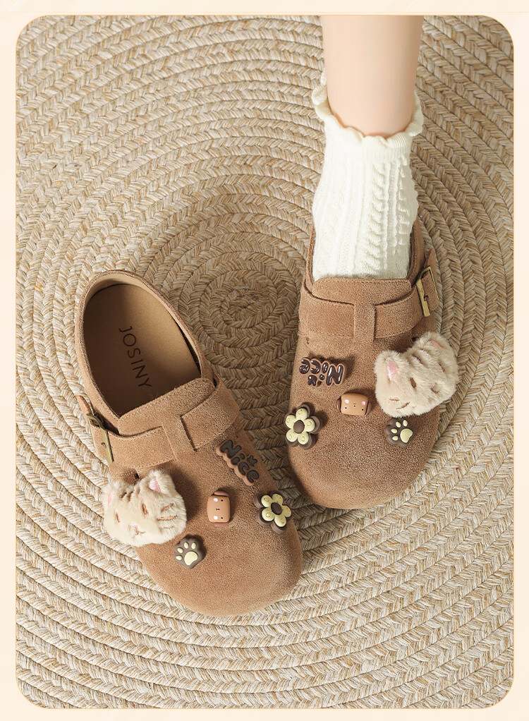 Josiny Birkenstyle Women's Slip-On Platform Casual Shoes Camel 36 9