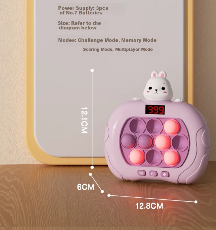 Lankupa Push-Push Toy, Children's Stress Relief Mini Game Console, Level-Clearing Speed Push Whack-A Game, for Boys And Girls Aged 3-6, National Day Gift 14