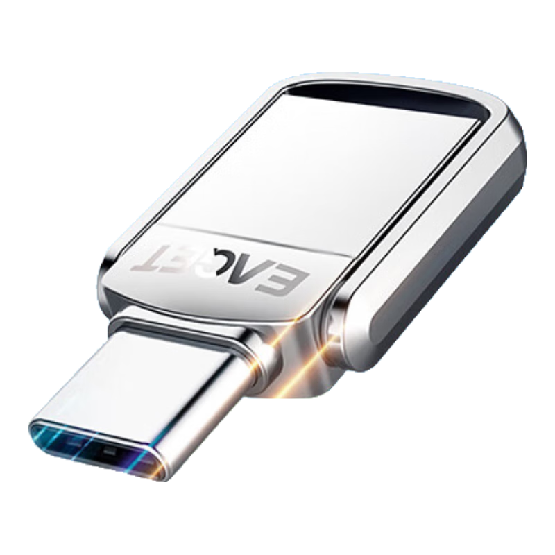 EAGET 64GB Type-C USB 3.2 Dual Interface Flash Drive CU20 High-Speed All-Metal Mini USB for Phone and Computer Office Car Use Read Speed 150MB/s