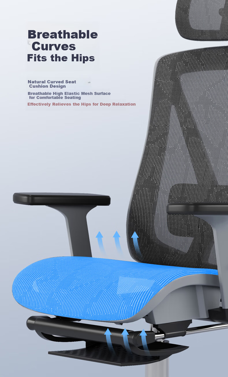 BECAUSES Ergonomic Chair, Multifunctional Comfortable Office Chair for Long Sitting, Reclining Nap Computer Chair, Gaming Chair, 0815T Black 12
