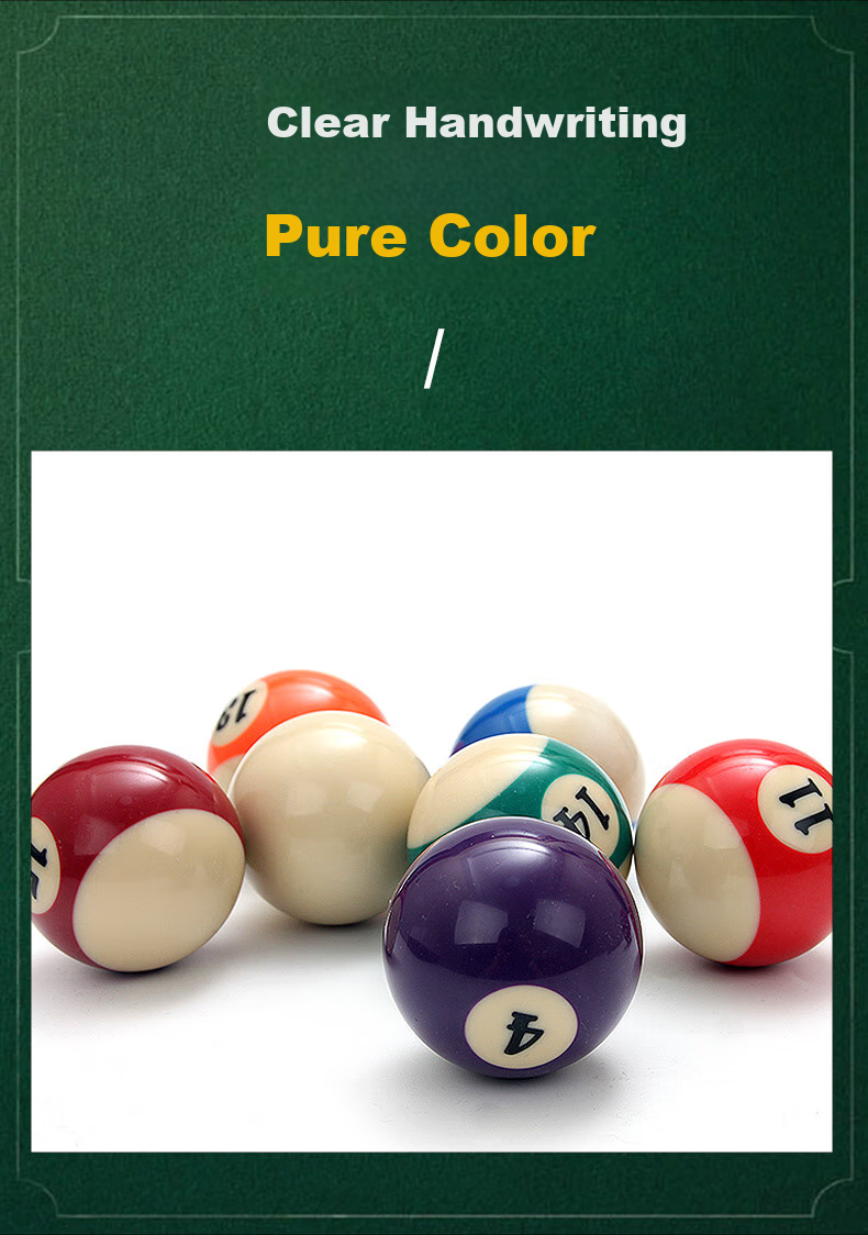 SADONLI High-Quality Billiard Balls, 57mm Pool Balls, Trick Nine-Ball, Black Eight, Crystal Balls, Resin Balls, Mother Ball, Crisp Sound Pool Balls 4