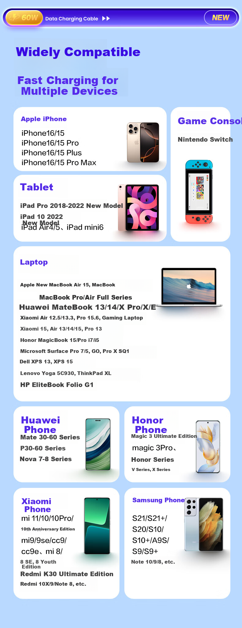Pisen Apple 17 Charging Cable Dual-Head Type-C Data Cable PD 100W Fast Charging CTOC Car Charger Compatible with iPhone 16 Pro Max/15 Tablet Huawei Xiaomi Laptop 3