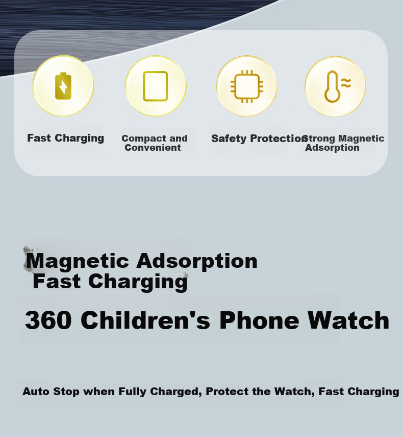 Masentek Compatible Charging Cable for 360 Children's Smartwatch, Suitable for 11X/10X/9X/8X/8XS/S1/9XPro/SE5 Series/P1/C1/8Xpro Models, Magnetic Charging Accessory 5