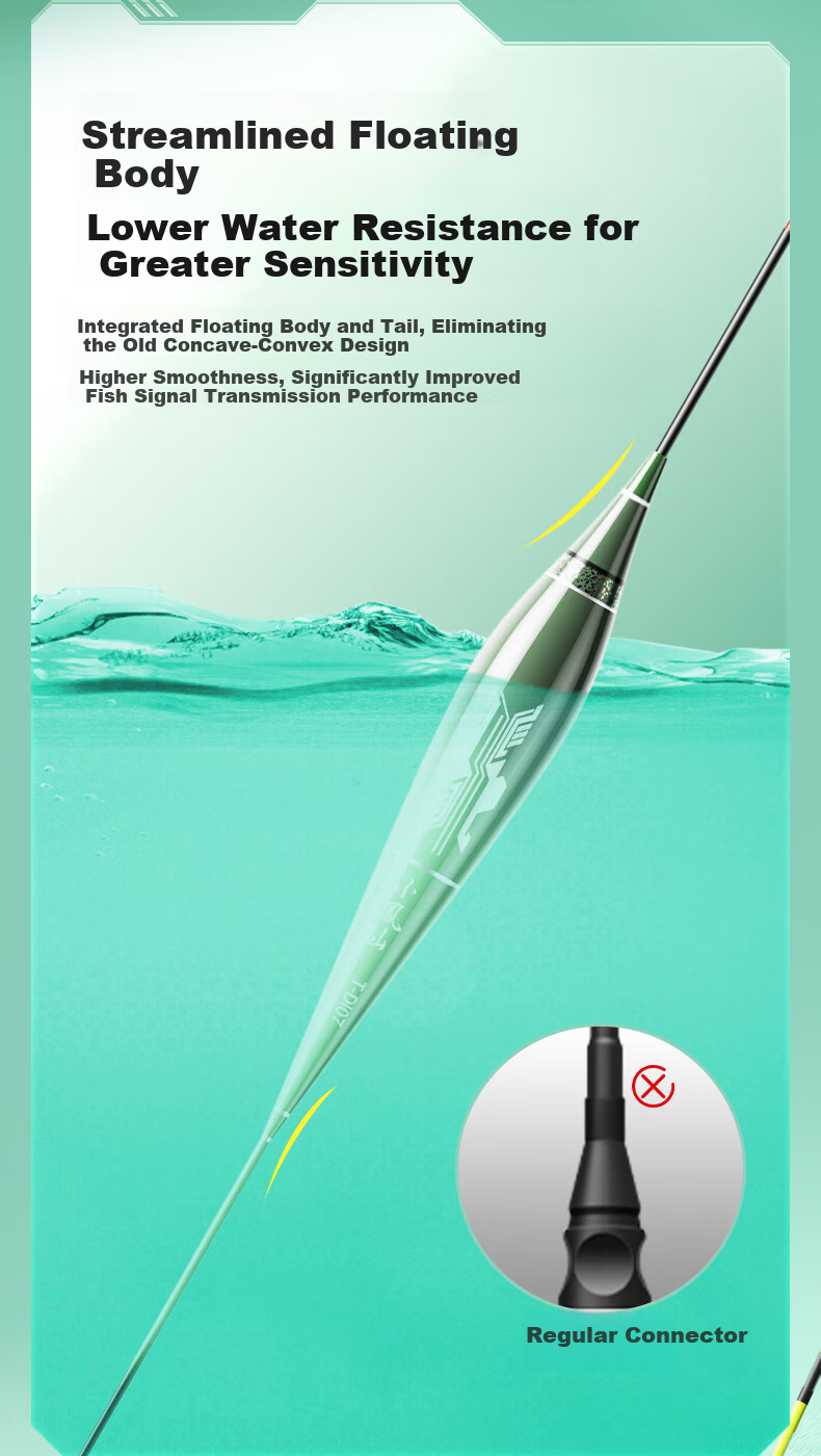 Xiaofengxian Integrated Luminous Float T-DI, Bite-Sensitive Color-Changing High-Sensitivity Eye-Catching Float, Day And Night Dual-Use Crucian Carp Float 3