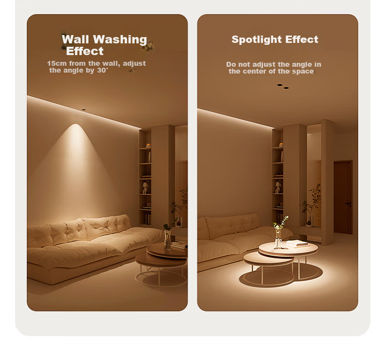 Jiandun Chuyun Full-Spectrum LED Mini Hill Spotlight, Recessed Wall Washer, Narrow Edge Deep Anti-Glare High CRI Subsidy Spotlight 15