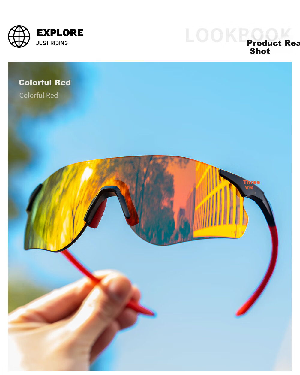 EVR Cycling Glasses with Transparent Smart Photochromic Lenses + Black And White Temple Arms 16