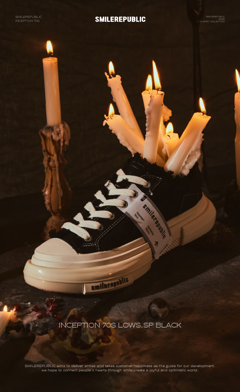 Smilerepublic [Xu Yiyang Same Style] 70S Classic Black/white Low-Top Canvas Shoes, Off-White, Size 35 1