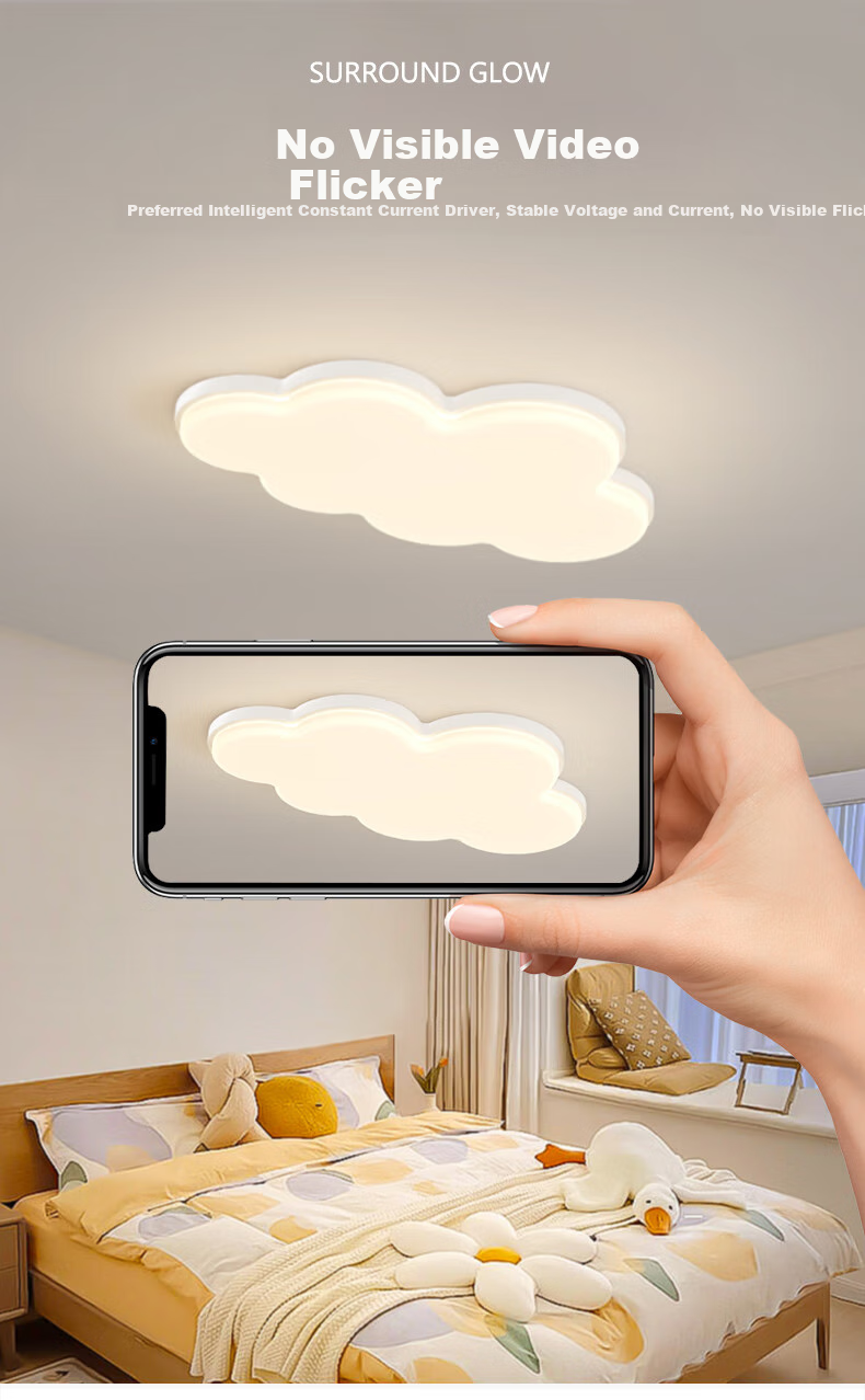 Dengling Ceiling Light, Full Spectrum Bedroom LED, Modern And Simple High Color Rendering Round Lamp for Master And Secondary Bedrooms, Lighting Fixture 5
