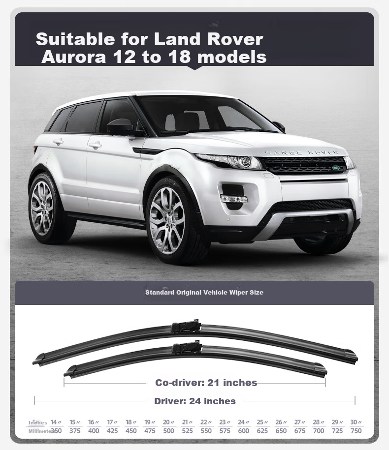 Paisu 2016-2019 Land Rover Discovery Sport/Windshield Wipers for 2016-2025 Discovery Sport, Frameless Wiper Blades 26/20U 3