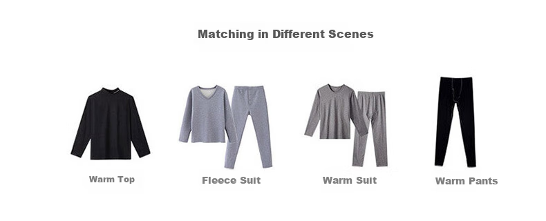 Fentengkean Men's Thermal Underwear with Wool And Mulberry Silk Knee Protection Patch, 300g Cationic Brushed Fleece Cold-Proof Pants Q0014 20