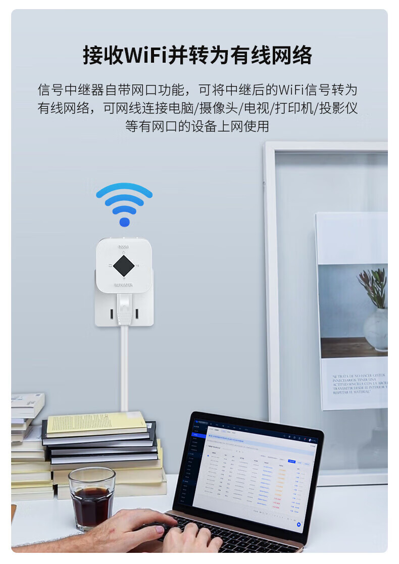 DOREWIN 300M WiFi Signal Amplifier Wireless to Wired Network Adapter Mobile Signal Booster Extender Repeater AP 3-in-1 9