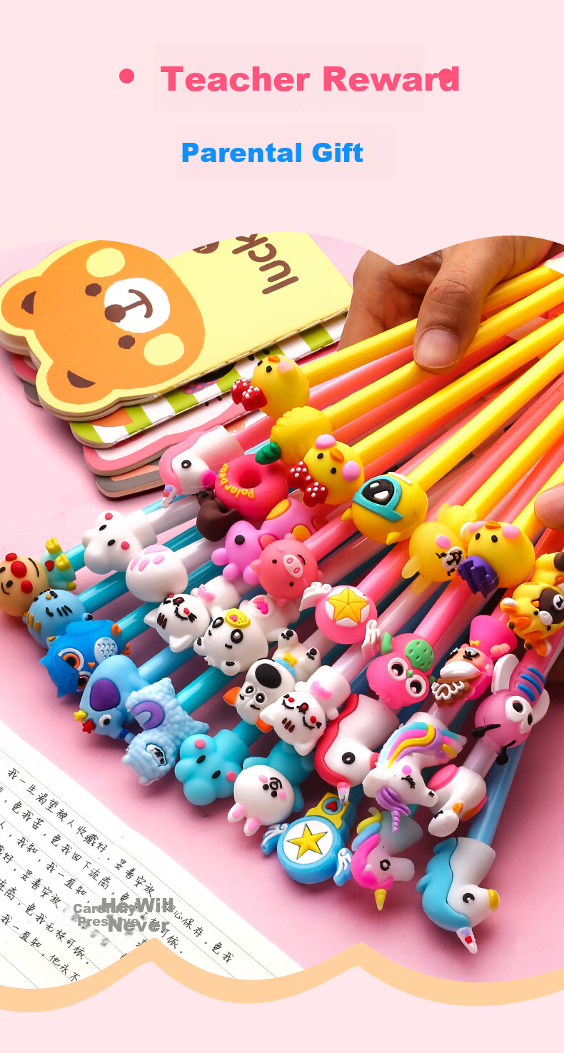 Jinzhi 20 Cartoon Gel Pens, 0.5mm, Student Prizes, Blind Box Pens, Rewards for Middle And High School Students, Stationery Supplies, Graduation Gifts, Birthday Presents, Cute Creative Water-Based Pens 2