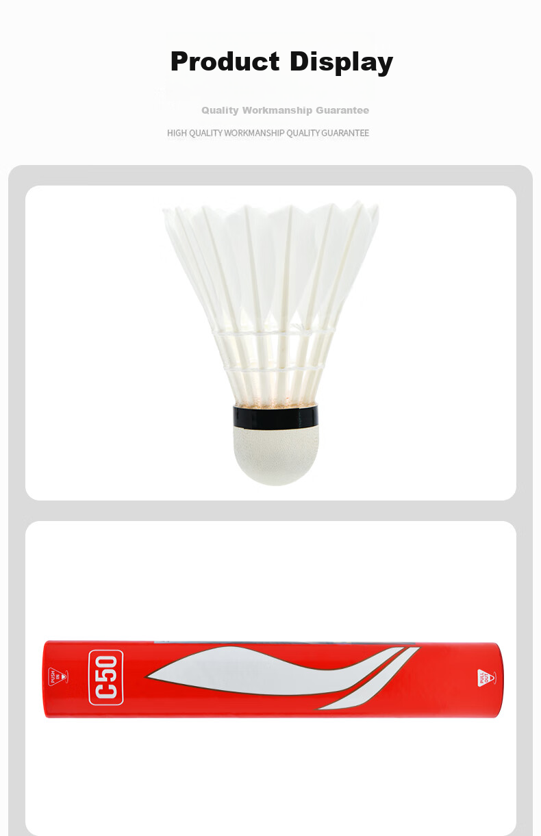 LI-NING G100S Feather Badminton Shuttlecocks Speed 77 Durable Training and Competition Pack of 12 4