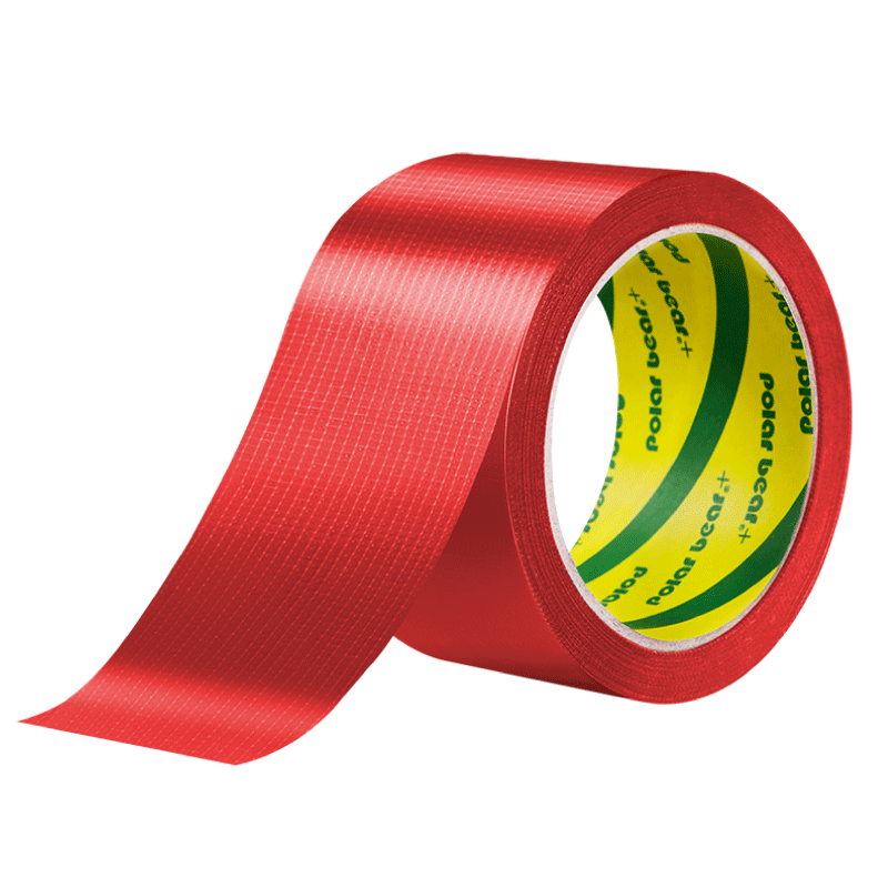 Polar Bear Strong Adhesive Tape, Easy to Tear by Hand, Red, 60mm*15y (13.7 Meters), 1 Roll, Windproof Repair Tape, Wedding Red Carpet Fixing Waterproof Tape, CL-609R