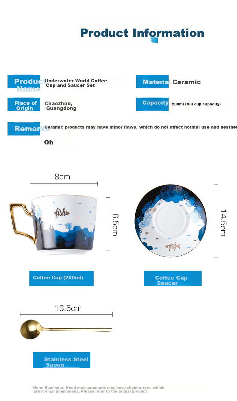 Youlaifu Coffee Cup Set Gift Box, Stylish Afternoon Tea Cups, Ceramic Housewarming Wedding Favor, Mid-Autumn Festival Gift 6