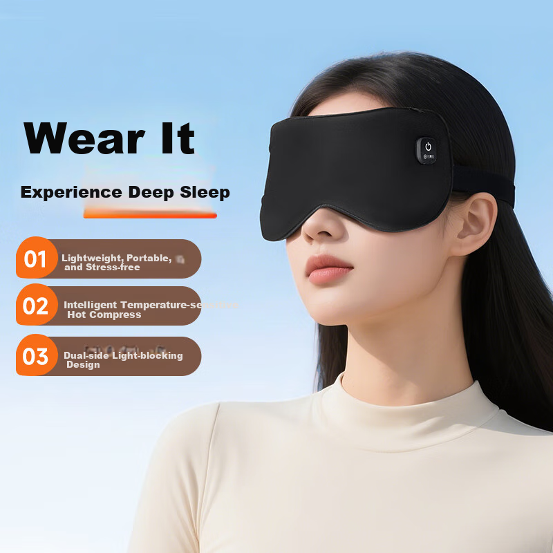 Yolanda Eye Mask with Rechargeable Graphene Massage Device, Fascia Gun, Hot Steam Massage, Sleep Mask, Eye Protection, Fatigue Relief, Holiday And Birthday Gift, Recommended for Warm Compress
