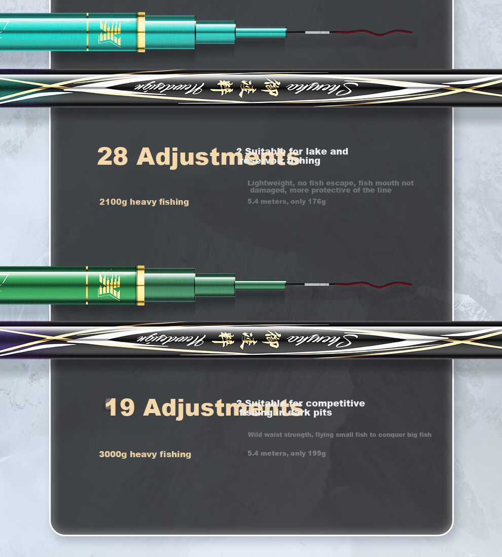 Shensha 2.7-Meter Yulingcui 28-Section Fishing Rod, Wild Fishing All-Purpose Rod, Ultra-Light And Ultra-Hard Fishing Pole, Carp Rod, Handheld Fishing Rod 5