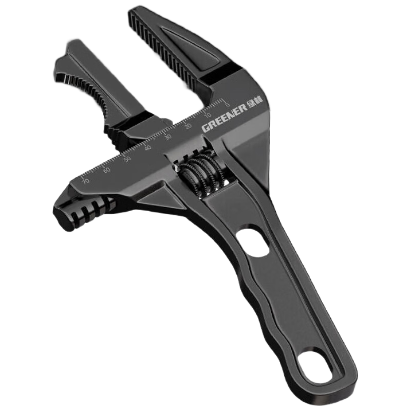 GREENER Adjustable Wrench Plumbing Wrench Pipe Wrench Short Handle Universal Spanner