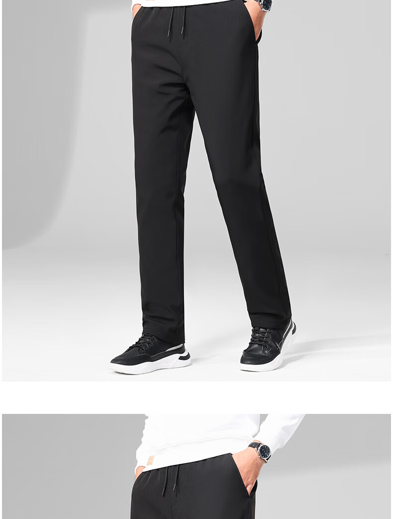 TUCANO Men's Winter Down Pants Thickened Warm Goose Down Casual Windproof Cotton High Waist Straight Leg Trousers 12