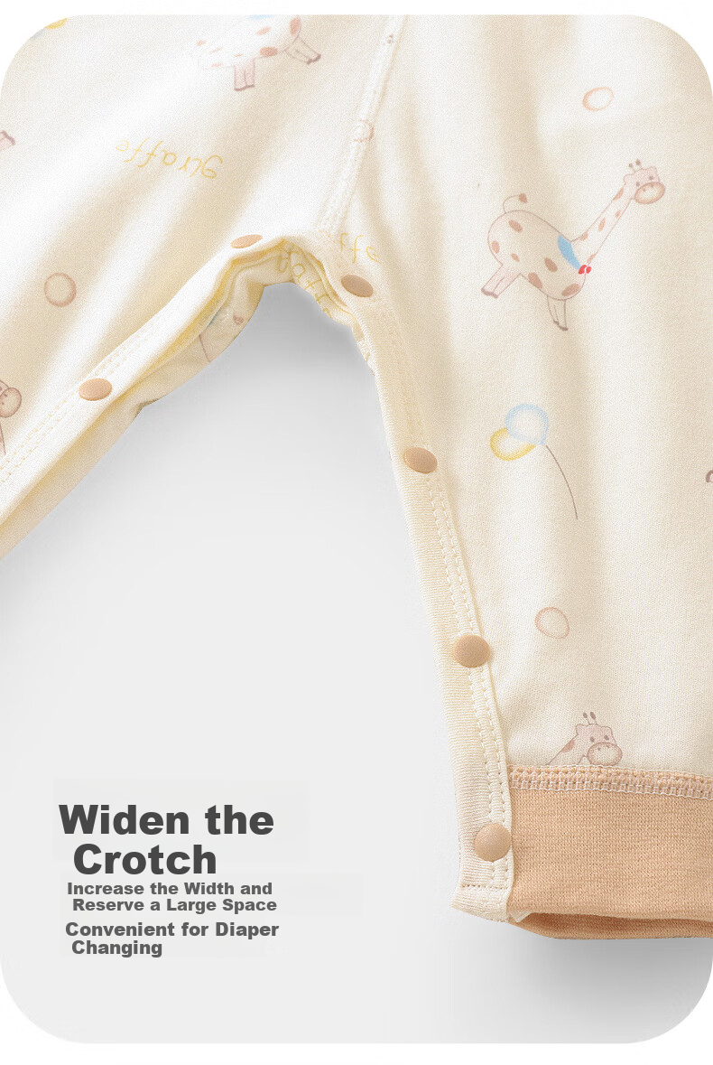 Youqi Newborn Baby Two-Piece Set, Pure Cotton Infant Autumn Underwear, Newborn Two-Piece Outfit, Full Moon Clothing, Baby Pajamas 5