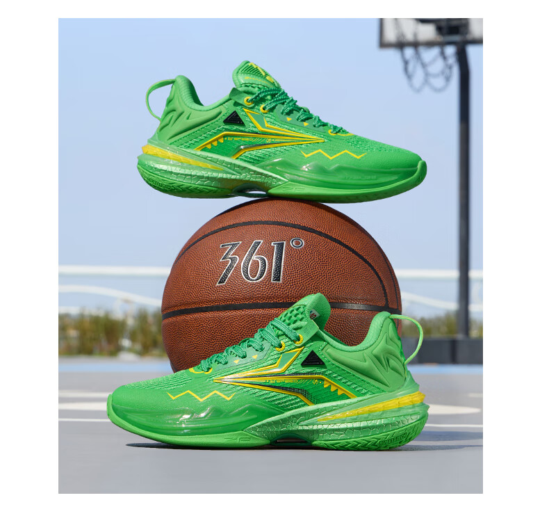 361° Battle Axe Kids Basketball Shoes 25 Youth Professional Training Liquid Cloud Technology Responsive Anti-Twist Sports Shoes White 35 7