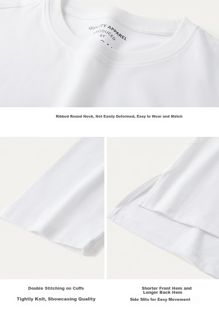Giordano Women's T-Shirt, 2026 New Style, Pure Cotton, Short Front Long Back, Loose Fit, Round Neck, Three-Quarter Sleeve Top, 05325790 21