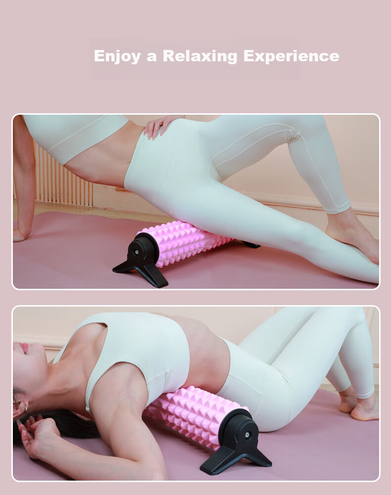 Langwei Support Foam Roller, Muscle Relaxation Solid Roller, Massage Roller, Leg Slimming Fitness Yoga Column, Spiked Club 8