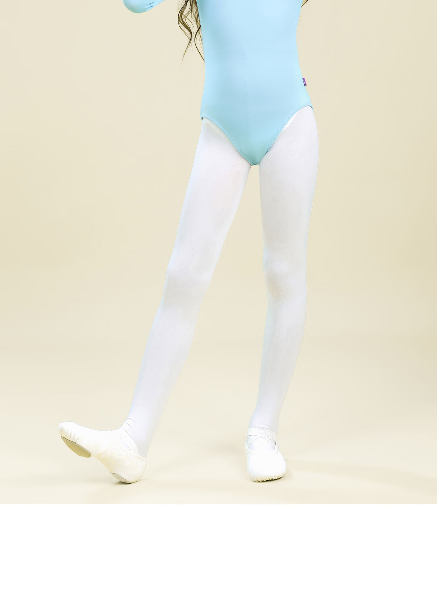 Gooniya Children's Winter Fleece-Lined Thickened Dance Tights Practice Grading Pantyhose White (XL) 8