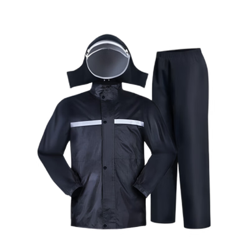 Lelandi Adult Two-Piece Raincoat And Pants Set, Long Style, for Cycling And Food Delivery, Reflective, Windproof, Storm-Proof, Poncho, 3XL L1177